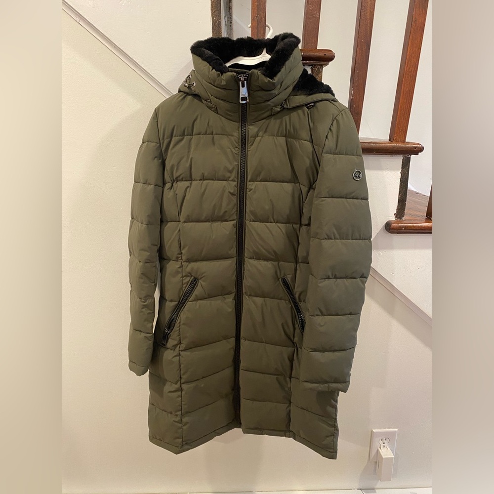 Andrew Marc Olive Green Puffer Coat